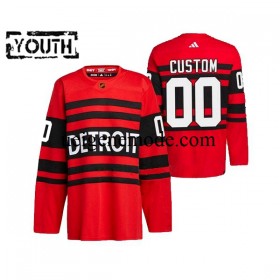 Kinder Detroit Red Wings CUSTOM Eishockey Trikot Adidas 2022-2023 Reverse Retro Rot Authentic